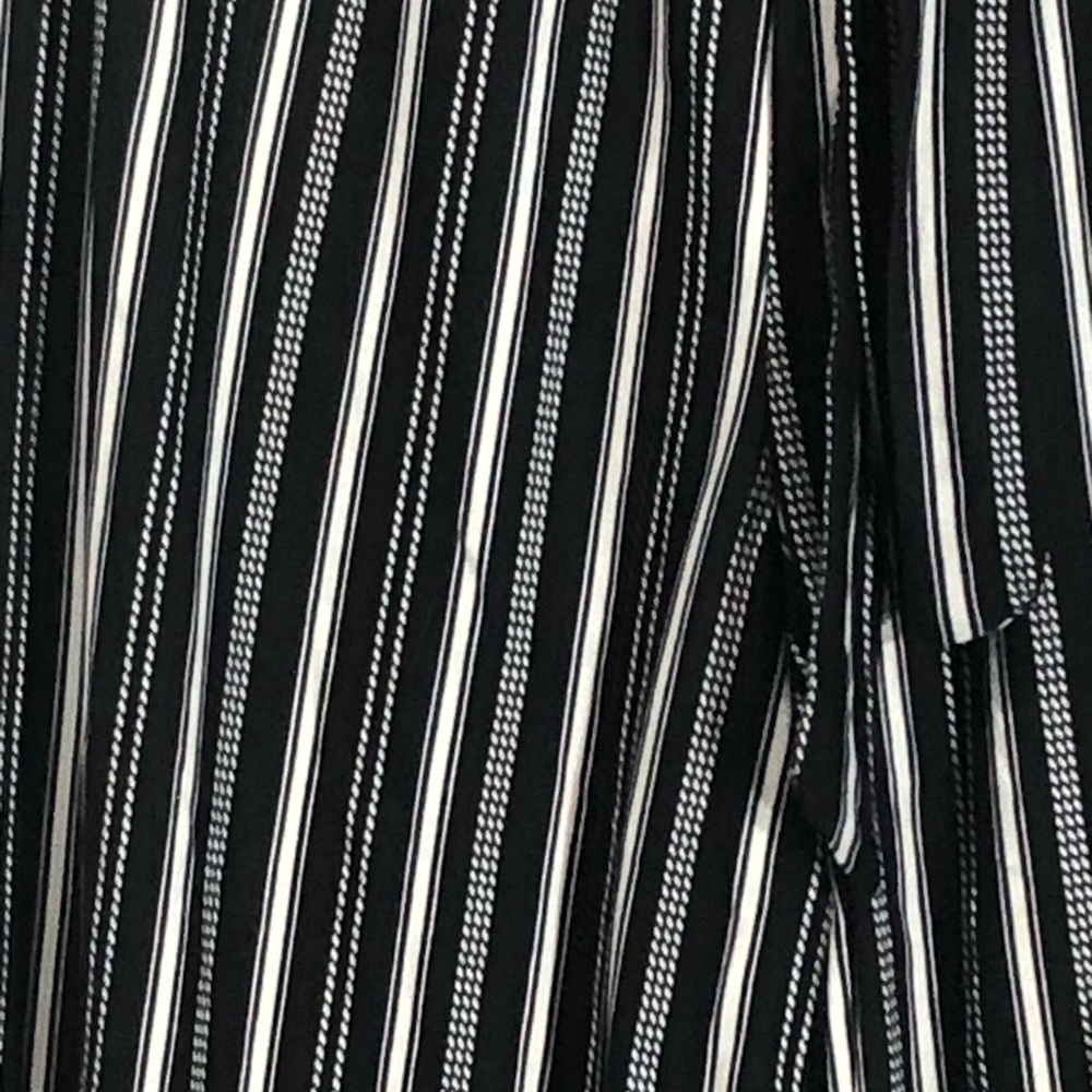 Bobbie Brooks  black white stripe wide leg pants - Picture 7 of 8